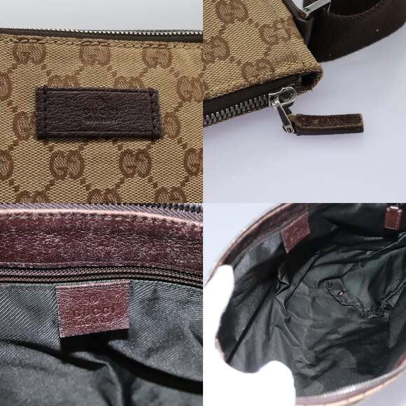 GUCCI GG Canvas Shoulder Bag Beige - Picture 11 of 13